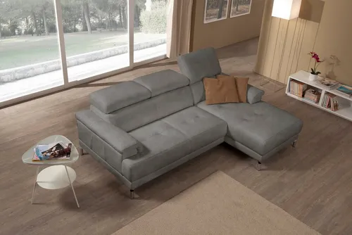 Egoitaliano Ecksofa Soul, Design und Sitzkomfort auf hohem Niveau, tolle Details, L-Form, mit Recamiere, inkl. Kopfteilverstellung