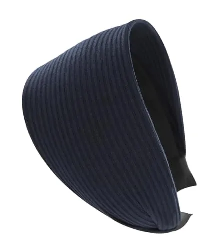 axy Breiter Haarreif aus Strickstoff Wunderschön Damen Stirnband Haarschmuck Haarreifen Hairband HR38A (Navyblau, Extra breit)