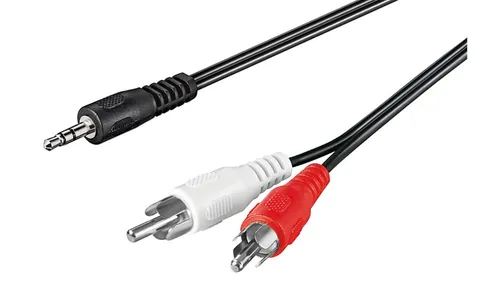Kabel przejściowy audio AUX, wtyk jack 3,5 mm na wtyk cinch stereo - Długość kab