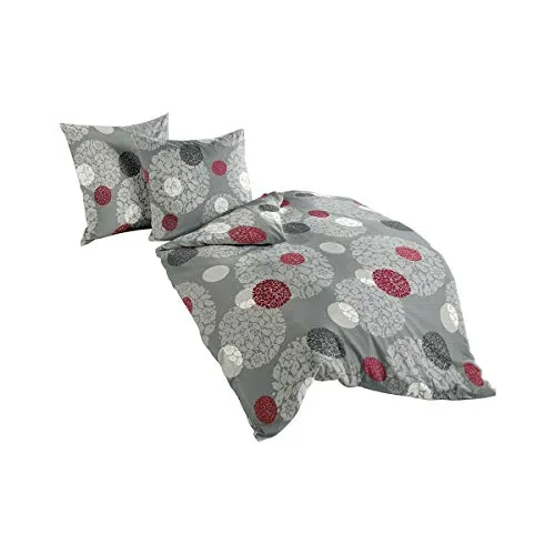 Traumschlaf Biber Bettwäsche Wien grau in grau von Traumschlaf