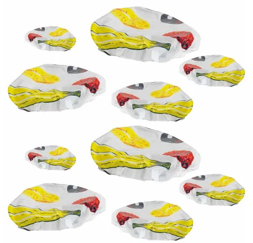 WESTMARK Vorratsdose 10 flexible Topfhauben/-abdeckungen, mit Gummizug, PE, BPA-frei, wiederverwendbar, geruchsneutra