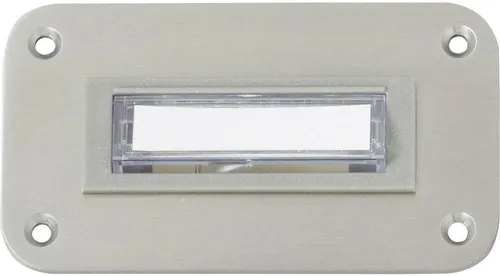 Heidemann 70142 Klingelplatte mit Namensschild 1fach Edelstahl 24 V/1 A - Türglocke Druckknöpfe, elegante Edelstahl-Klingelplatte mit individuellem Namensschild für einladenden Eingangsbereich