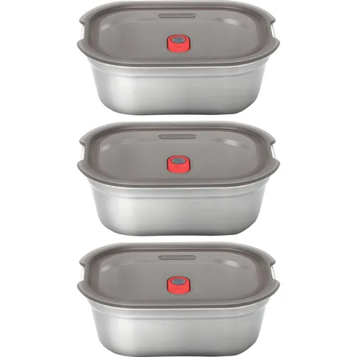 Steel Food Box Set 600 ml - Multifunktionsboxen von black+blum - Outdoor Geschirr - 100% auslaufsichere Edelstahl-Boxen, mikrowellen- und backofenfest, ideal zum Aufbewahren und Zubereiten von Speisen.