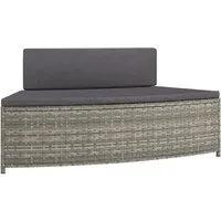 vidaXL Whirlpool Bank 2 STK. - Komfortable Sitzbank mit Auflagen - Poolleitern und Whirlpool Zubehör, ideal für entspannte Stunden im Freien mit witterungsbeständigem PE-Rattan und bequemem, abnehmbaren Kissenbezug.