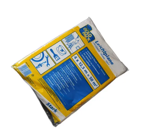 Abdeckplane Leichtplane HDPE 4x12,5 m - transparente, reißfeste Abdeckfolie für optimalen Schutz von Wänden und Möbeln