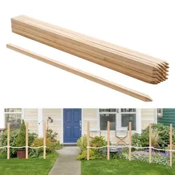 VEVOR Holzpfähle 25 Stk. 19,05x19,05x1219,2 mm - Werkzeugzubehör für Gartenprojekte, langlebige Tannenholzpfähle mit scharfer Spitze bieten stabilen Halt für Pflanzen und Zäune.
