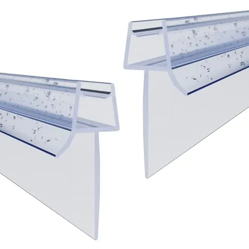 WITEN&NOCK 2er Set 80cm Duschdichtungen mit extra verlängerter Lippe Ersatzdichtung für Duschkabine Badewanneaufsatz Wasserabweiser Dichtungsprofile Duschtür Dichtung Gerade Glasstärke 8 mm