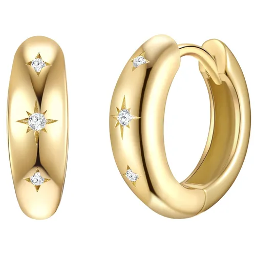 Glanzstücke München Damen Stern aus gelbvergoldeten 925/- Sterling Silber mit