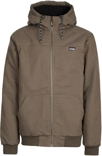 IRIEDAILY DOCK36 Jacke 2026 black olive - XL - Jacken mit schwerer Canvas Qualität und warmem Teddy Futter, ideal für kalte Tage. Die verstellbare Kapuze und Känguru Tasche machen sie zum perfekten Alltagsbegleiter.