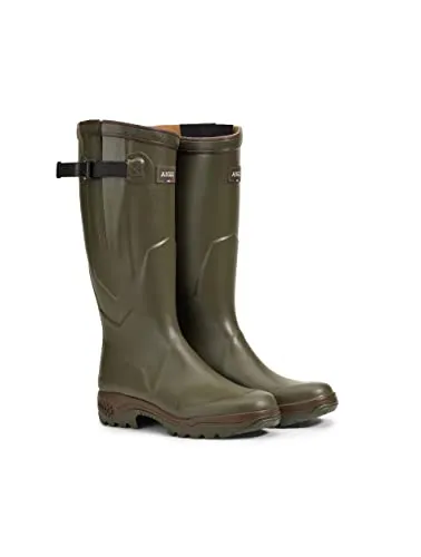Aigle Parcours Vario 2 Gummistiefel - Grün, Größe 42 - Jagen: Handgefertigte Gummistiefel aus Naturkautschuk mit Tri-Density-Gummisohle für optimalen Tragekomfort und Dämpfung, ideal für lange Märsche und unwegsames Gelände.