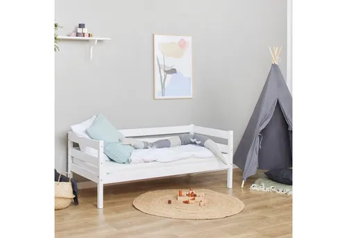 HOPPEKIDS ECO Comfort Einzelbett, Kiefer massiv, 70x160 cm - Kinderzimmermöbel aus Kiefer massiv, zertifiziert mit dem Nordischen Umweltzeichen für höchste Sicherheit und Umweltbewusstsein. Inklusive Rollrost, wahlweise in verschiedenen Farben erhältlich.