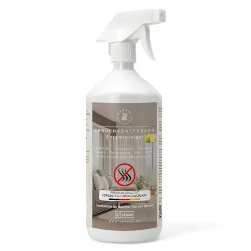 Geruchsentferner Geruchsvernichter 1000ml Enzymreiniger gegen schlechte Gerüche in WC Becken, Stoffe, Sofa und Teppiche (Katzenurin, Hundeurin)