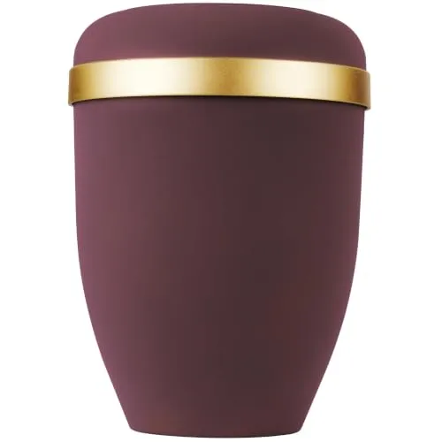 VELORA Bio Urne, burgunderrote Farbe von VELORA