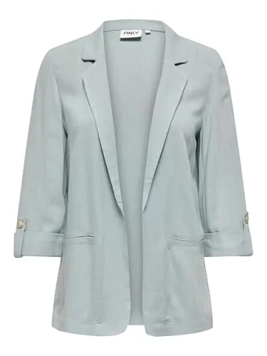 ONLY Female Blazer ONLSIESTA - Stylischer Blazer in lockerer Passform, ideal für vielseitige Outfits. Hergestellt aus 80% Viskose und 20% Leinen für einen angenehmen Tragekomfort.