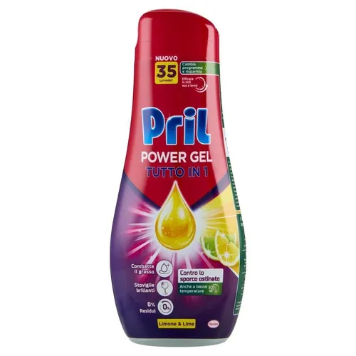 GEL LAVASTOVIGLIE PRIL ALL IN 1 LEMON 630 ML.