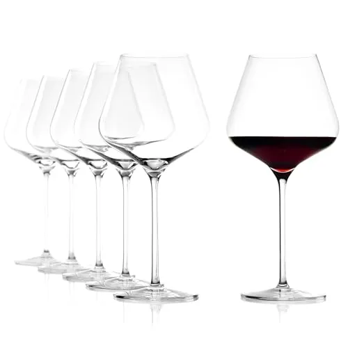 Stölzle Lausitz Burgundergläser Quatrophil 6er-Set 710ml – Elegante Rotweingläser für Burgunder