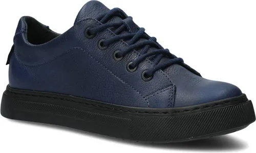 NAGABA Sneaker Damen Halbschuhe Echtleder Sportschuhe Schnürschuhe Dunkelblau, 39