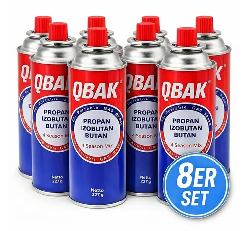JUNG Butangaskartuschen 4er Set 227g – Ideal für Camping und Outdoor - Praktisches 4er Set Butangaskartuschen für Campingkocher und Gasgeräte. Mit MSF-1a Anschluss für einfache Handhabung und EN 417 Zertifizierung für hohe Sicherheit. Perfekt für Outdoor-Aktivitäten!