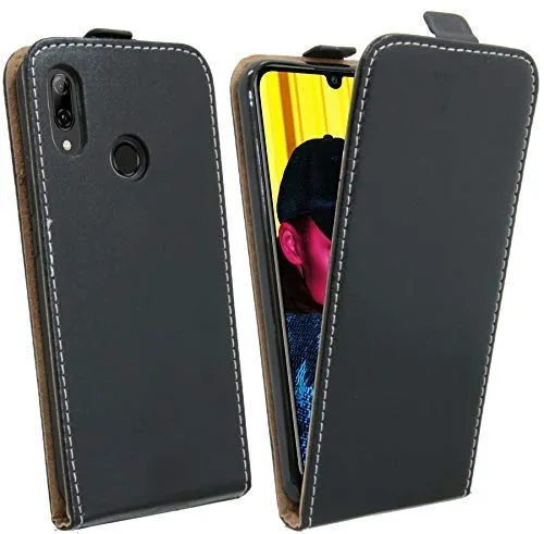 Flip Case kompatibel mit Honor 10 LITE Handy Tasche vertikal klappbar Schutzhülle Klapphülle Schwarz @cofi1453®