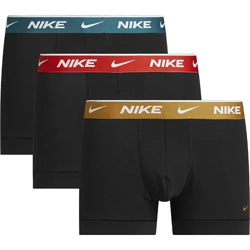 Nike Everyday Cotton Stretch Boxer Short 3er Pack Herren - Schwarz, Hellgrün, Größe M (auch in S verfügbar) - Herrenunterhosen für höchsten Komfort – atmungsaktiver Baumwoll-Elasthan-Mix sorgt für optimale Bewegungsfreiheit und Langlebigkeit.