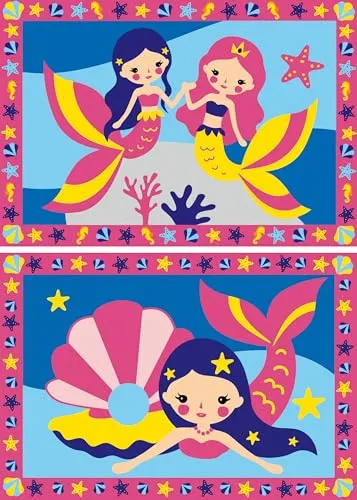 Ravensburger CreArt 23753 - Bezaubernde Meerjungfrauen - Malen nach Zahlen für Kinder ab 5 Jahre, Malset mit Rahmen, Pinsel und Acrylfarben, Geschenk für Mädchen und Jungen