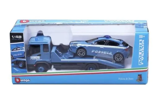 AUTO 1:43 Polizeiauto Mit Fahrzeug - Maßstab 1/43 #G29
