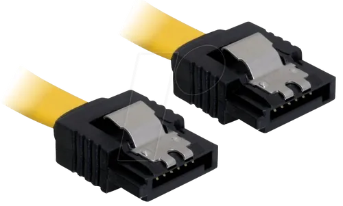 DELOCK 82476 - Kabel SATA 20cm gelb ge/ge Metall