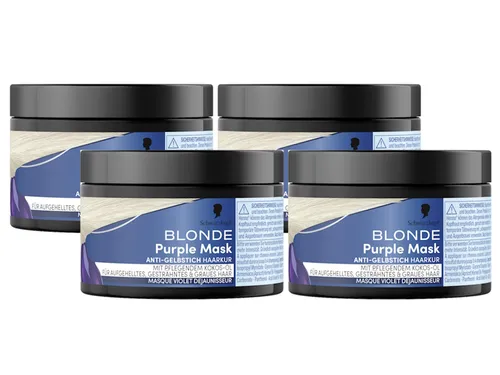 BLONDE Maske Purple Mask Anti-Gelbstich Effekt 150ml, 4x 150ml
