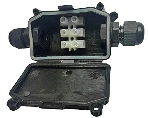 Produktbild Pro Elec PEL01159 Wasserdichte Abzweigdose mit Klemmleiste, schwarz, IP65
