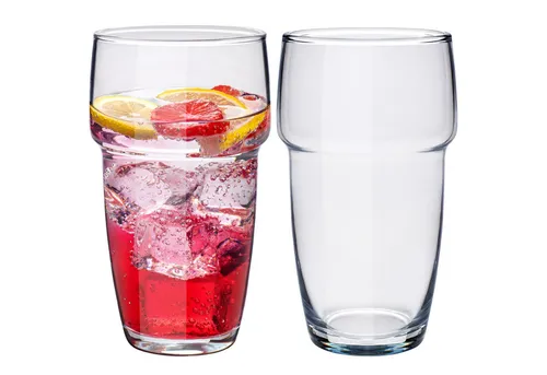 KONZEPT Gläser-Set 6 oder 12 teilig, Gläser stapelbar 300ml, Wassergläser Set, 12-tlg., Wassergläser Set, Ideal für Saft, Cocktails, Eiskaffee