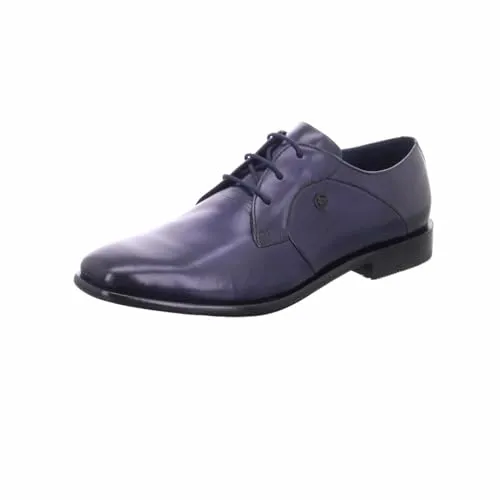 bugatti Herren Mansueto Flex - Dunkelblau, 43 EU - Herren-Schnürhalbschuhe aus hochwertigem Leder, ideal für stilvolle Auftritte und optimalen Tragekomfort.
