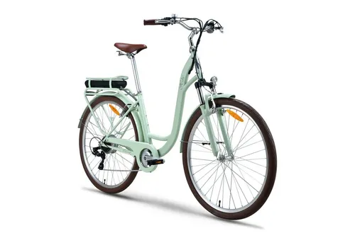 VecoCraft HEBE E-Bike Damen 28 Zoll - 250W Ananda Motor, 7-Gang-Schaltung - E-Bike mit 250W Ananda Motor, herausnehmbarer 36V Akku und 3 Fahrmodi für flexibles Fahren. Ideal für Damen und Herren, max. Zuladung 120 kg.