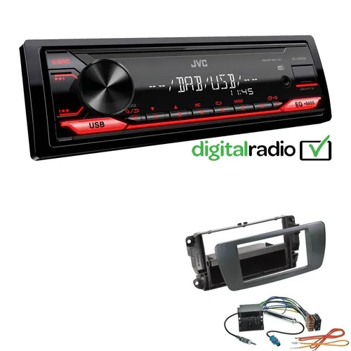 Produktbild JVC KD-X182DB DAB+ USB Autoradio für Seat Ibiza IV Ibiza IV ST azabacheschwarz