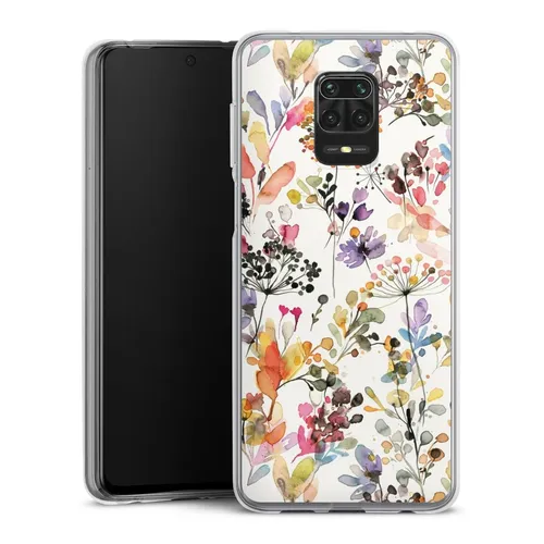 Handyhülle für Xiaomi Redmi Note 9s Blume Muster Pastell