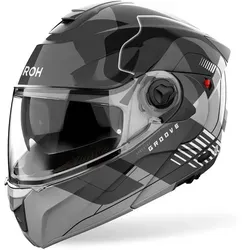 Airoh Specktre Groove Klapphelm, schwarz-grau-weiss, Größe XL für Männer