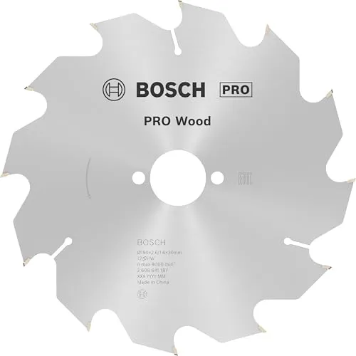 Bosch 1x PRO Wood Kreissägeblatt für Akku-Handkreissägen (für Weichholz, Hartholz, Ø mm, Professional Zubehör Handkreissäge)