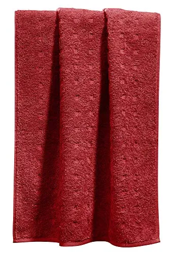 Möve Handtuch Quadretti Walk-Frottier rot Größe 50x100 cm