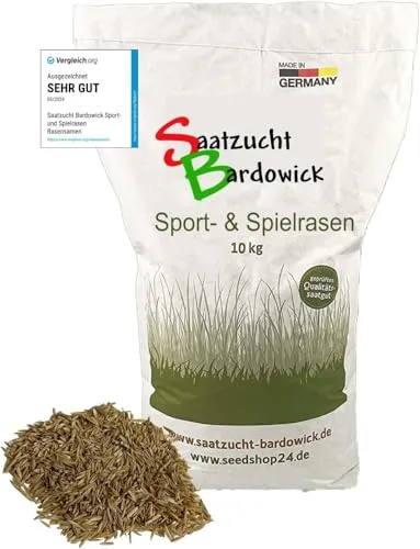 Sportrasen Spielrasen Grassamen Rasensamen Rasensaat Gras strapazierfähig ca. 300-400 m² 10 kg