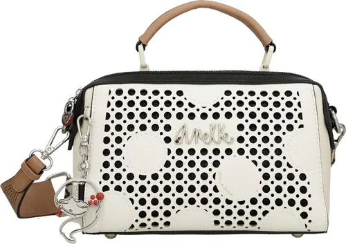 Anekke Alma Lunares Doctor Bag - Handtasche in Weiß/Weiß-Kombi, mit einzigartigem Design und geräumigem Innenraum für Ihre Essentials. Ideal für den Alltag!