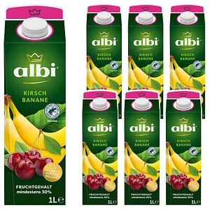 albi Fruchtnektar Banane, Kirsche 6x 1,0 l