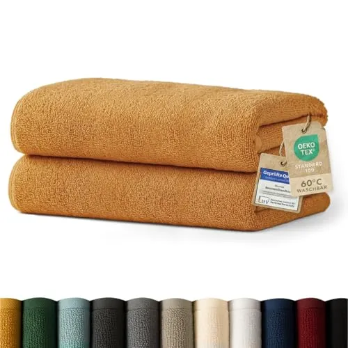Blumtal Premium Frottier Handtücher Set 2-teilig - 100% Baumwolle - Handtücher, ultra saugstark und Oeko-TEX zertifiziert, ideal für empfindliche Haut. Kuschelig weich und schnell trocknend für ein perfektes Duscherlebnis.