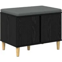 Produktbild vidaXL Flurbank mit Kissen in Schwarzer Eiche 60 x 38 x 46 cm