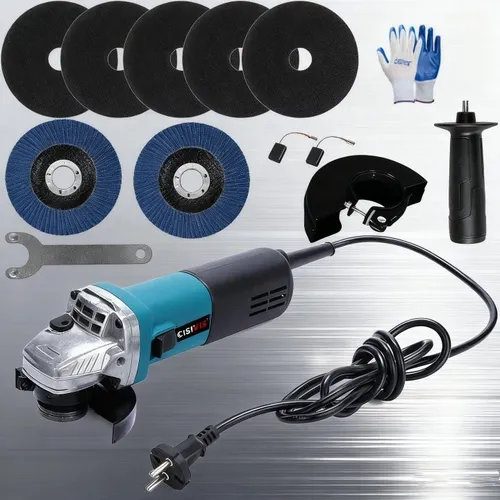 Winkelschleifer 125mm mit Zusatzhandgriff - Schleifmaschinen, 1200 W Leistung für effizientes Arbeiten, mit Zusatzhandgriff für mehr Kontrolle und Komfort beim Schleifen.