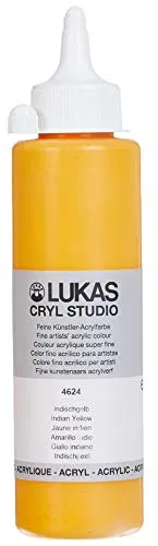 Lukas Cryl Studio 250 ml, Acrylfarbe in Premium-Qualität, Indischgelb