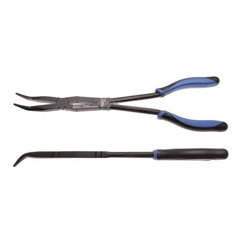 BGS-535 Doppelgelenk-Zange mit abgewinkelter Spitze - Zangen für präzise Arbeiten, ideal für schwer zugängliche Stellen dank der abgewinkelten Spitze.