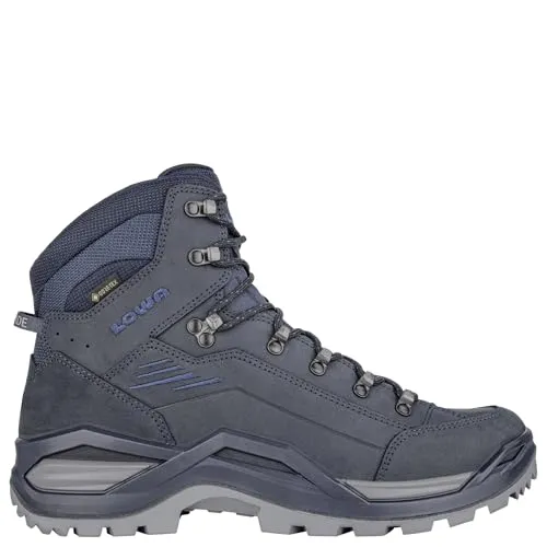 Lowa Renegade Evo GTX Mid Herren Wanderschuhe - Dunkel Blau - Größe 11,5 - Wanderschuhe mit GORE-TEX®-Membran für wasserdichten Schutz und optimalen Komfort auf jeder Wanderung.