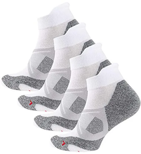 STARK SOUL Performance Sneaker Sportsocken (2 Paar), Damen & Herren, Kurze Funktionssocken, atmungsaktiv, Laufen, Joggen, Radsport, Fitness, Triathlon, Wandern, Weiss, Gr. 39-42