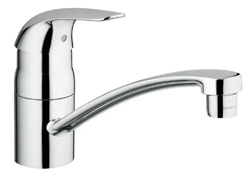 Grohe EuroEco Miscelatore monocomando per lavello (32750000) - Armaturen mit eleganter Chrom-Oberfläche und GROHE SilkMove Technologie für präzise Steuerung, ideal für moderne Küchen.