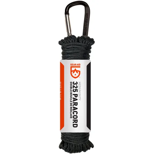 GearAid Paracord 325 Seil (Größe 15M, schwarz)