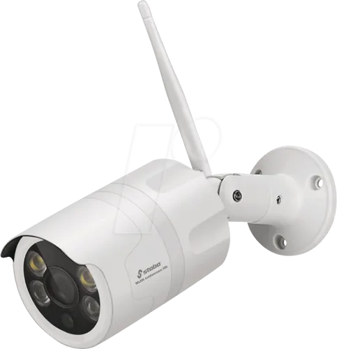 STABO 51096 Überwachungskamera IP WLAN für außen - HD-Farbkamera mit 1080P und IP66 für den Außenbereich, bietet Nachtsicht bis 20 m und einfache Steuerung über eine App für mehr Sicherheit rund um die Uhr.